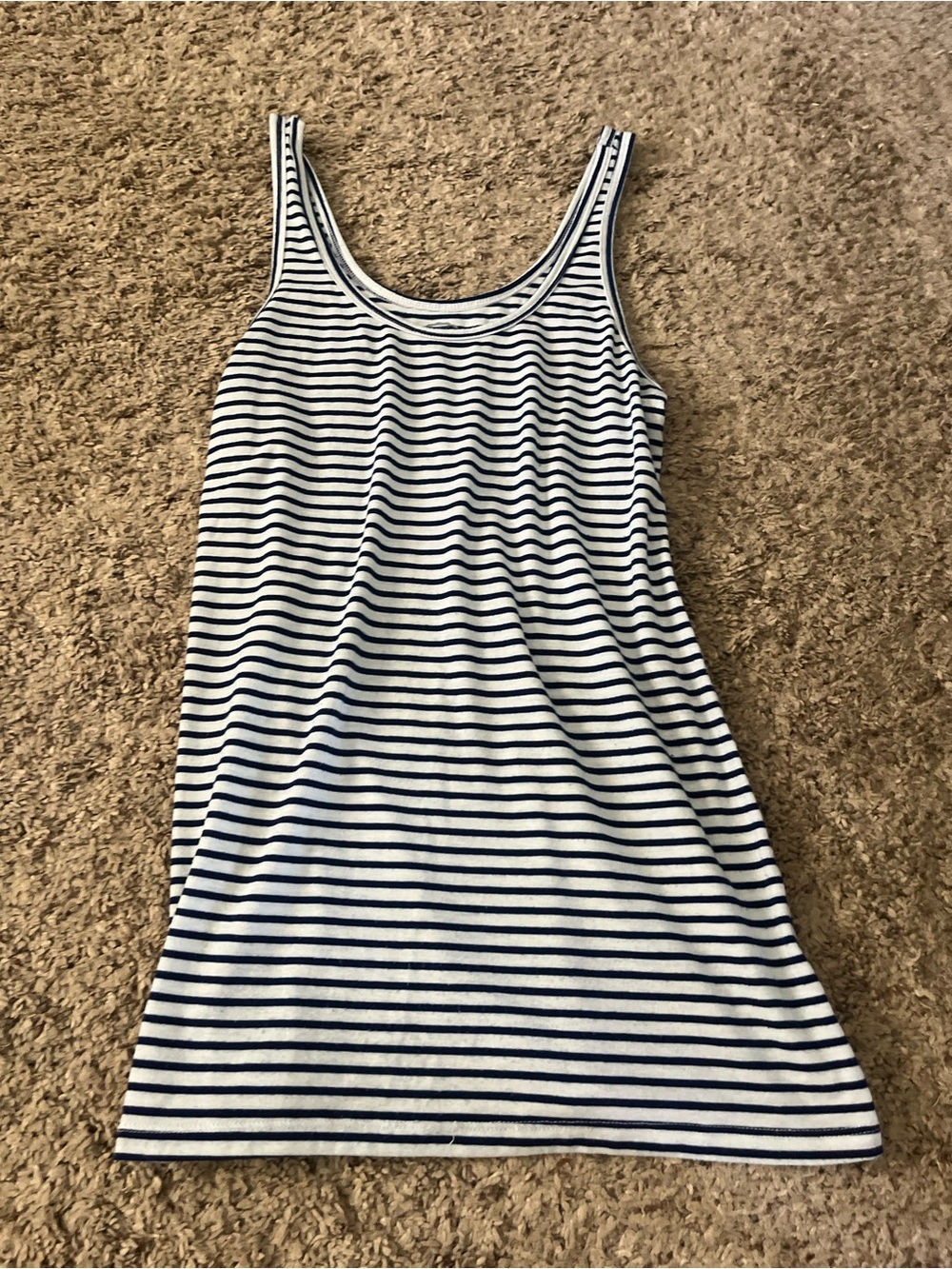 SO Navy and White Striped Tank